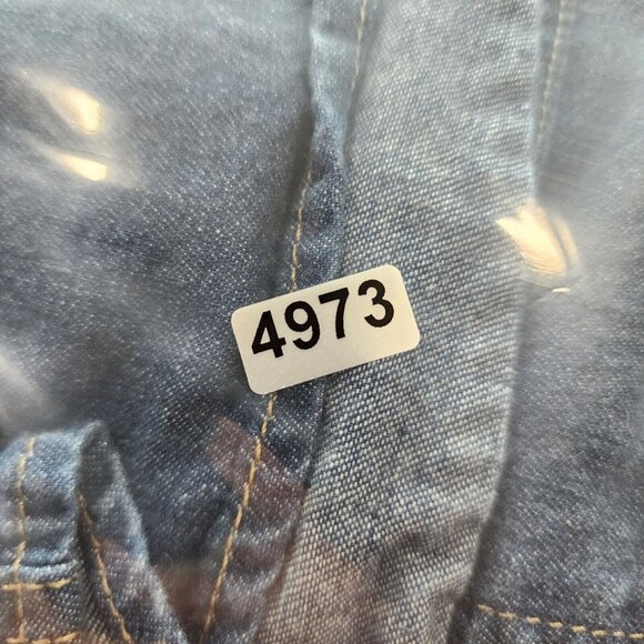 Mens Dickies Blue Denim Jean Jacket Button Down 100% Cotton Long Sleeve Size 3XL - Picture 11 of 11